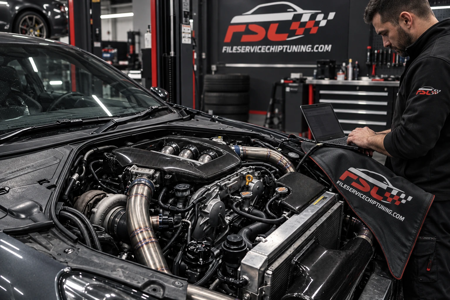 Illustrative automotive scene for stage 1 tuning