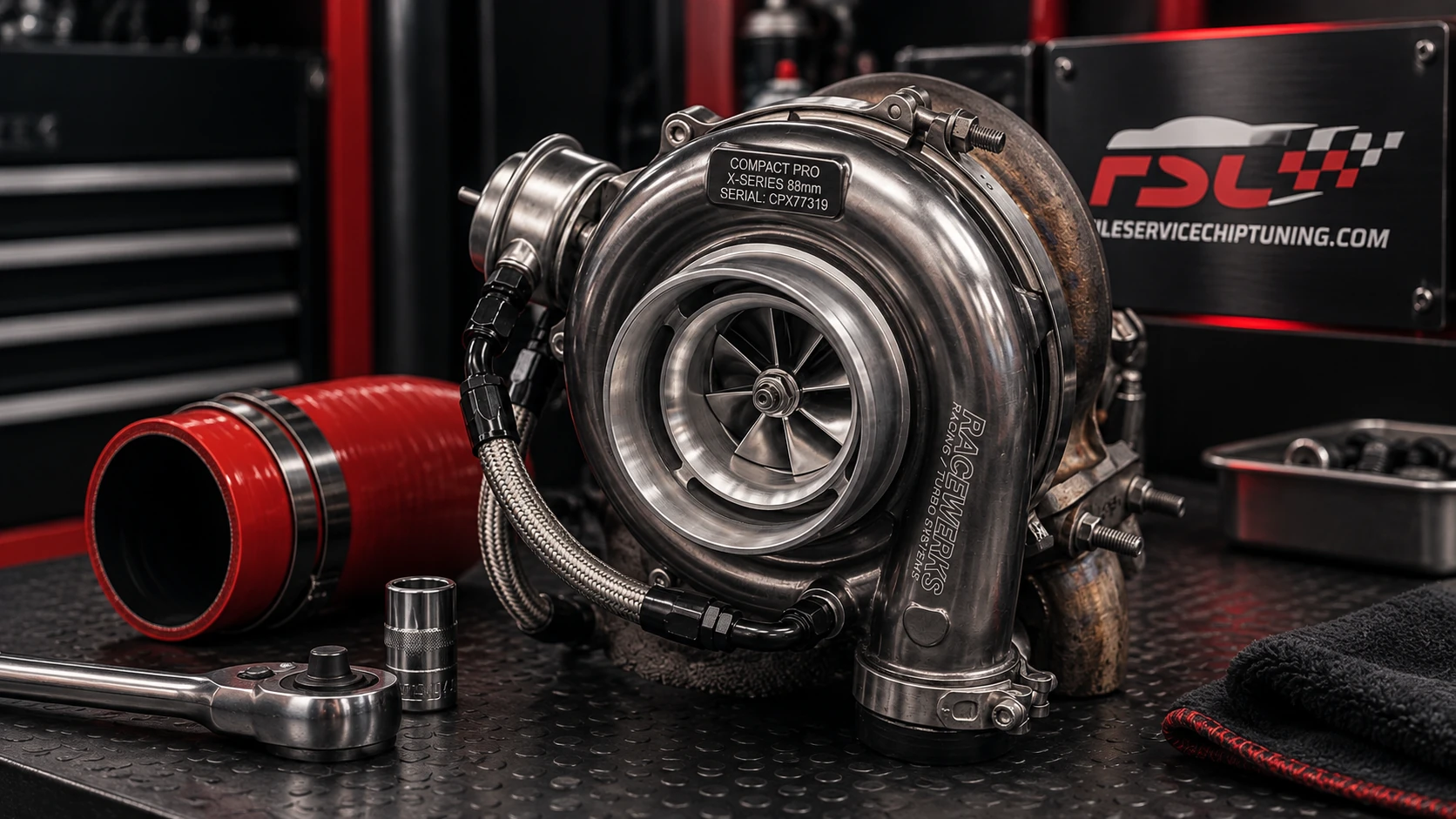 Illustrative automotive scene for stage 2 tuning